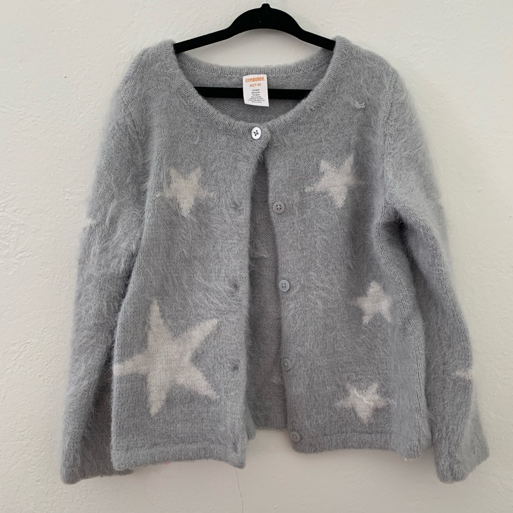 Gymboree Gray and White Stars Cardigan